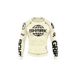 Rashguard Shark grappling SKB97 (beige)