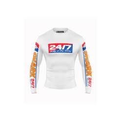 Rashguard Shark lycra 24/7 branca