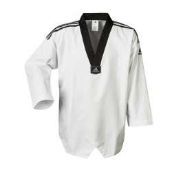 Dobok de taekwondo Adidas Adi-Club II (listras pretas) 1