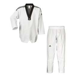 Dobok de taekwondo Adidas Adi-Club II (listras pretas)