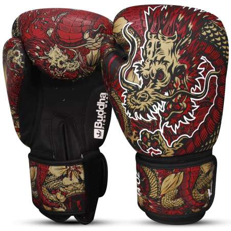 Luvas kick boxing fantasy dragon (vermelho)