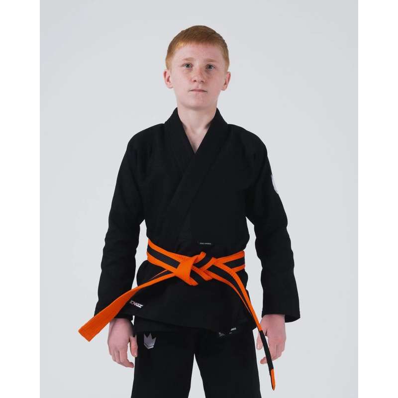 Kimono jiu jitsu infantil Kingz kore V2 (preto)