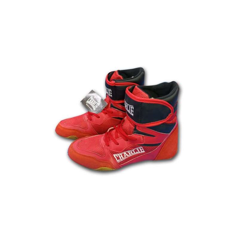 Botas de boxe Charlie ring pro (vermelho)