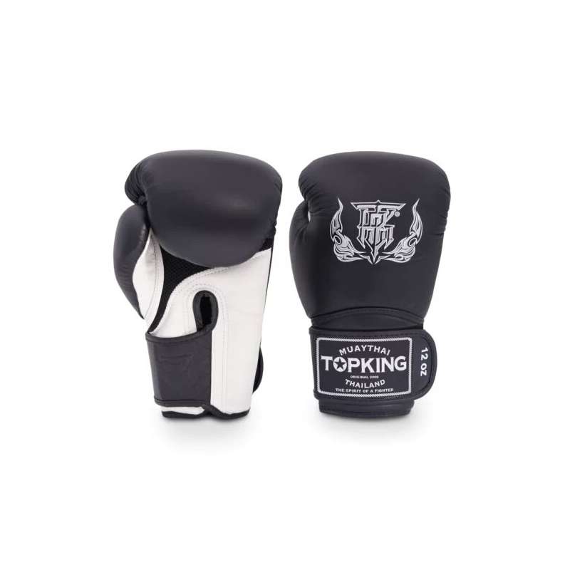 Luvas kick boxing TopKing super air (preto/branco)