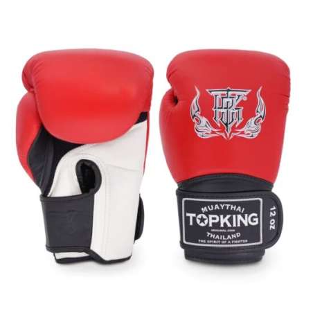 Luvas boxe Top King super air (vermelho/branco/preto)