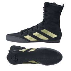Sapatilhas de boxe Adidas box hog 4 preto/dourado 6
