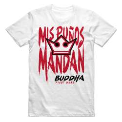 Meus punhos dominam a T-shirt branca Buddha