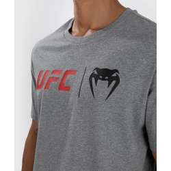T-shirt clássica Venum UFC cinzenta vermelha 1