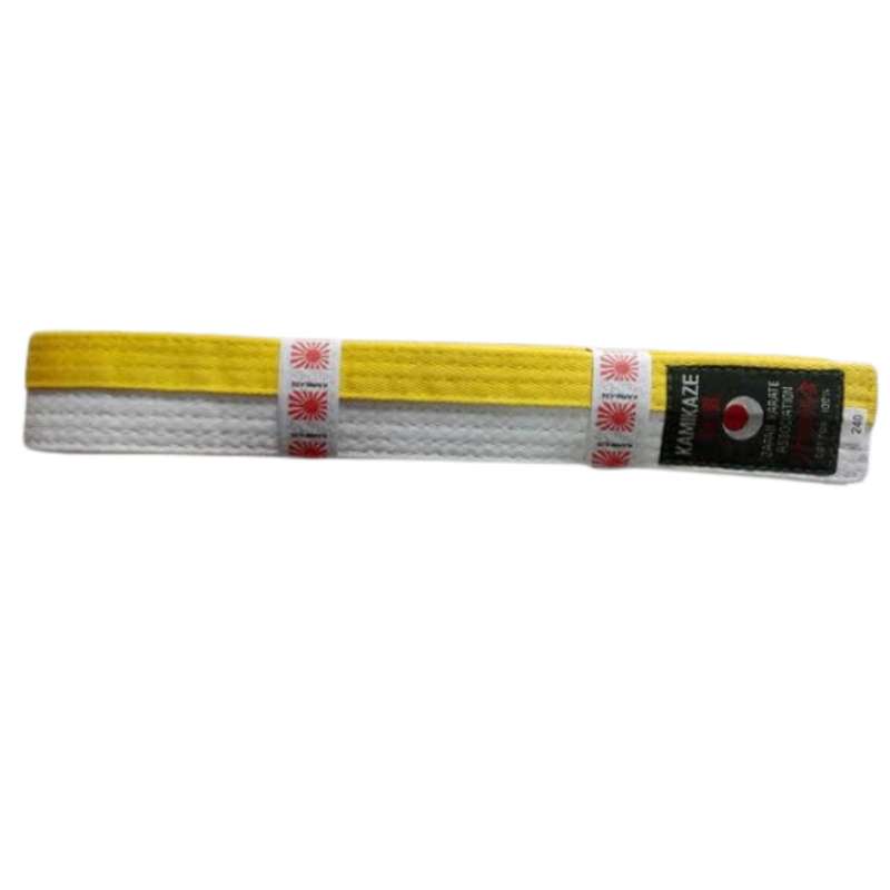 Cinto amarelo branco Kamikaze 1 Cinto amarelo branco Kamikaze 1