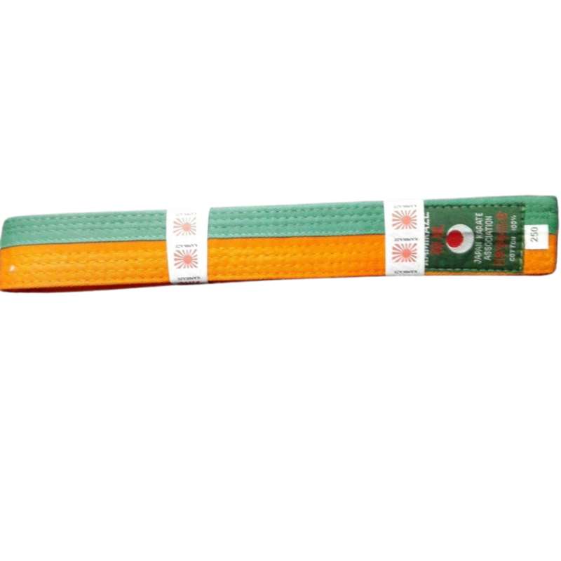 Cinto Karate Kamikaze laranja verde 1 Cinto Karate Kamikaze laranja verde 1