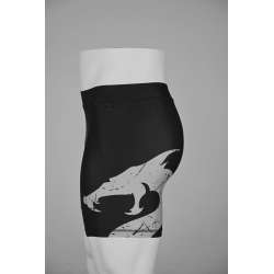 Short Legging de Grappling Utuk Preto e Cinza