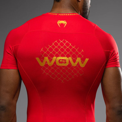 Rashguard MMA Venum wow FC red fury gold 3