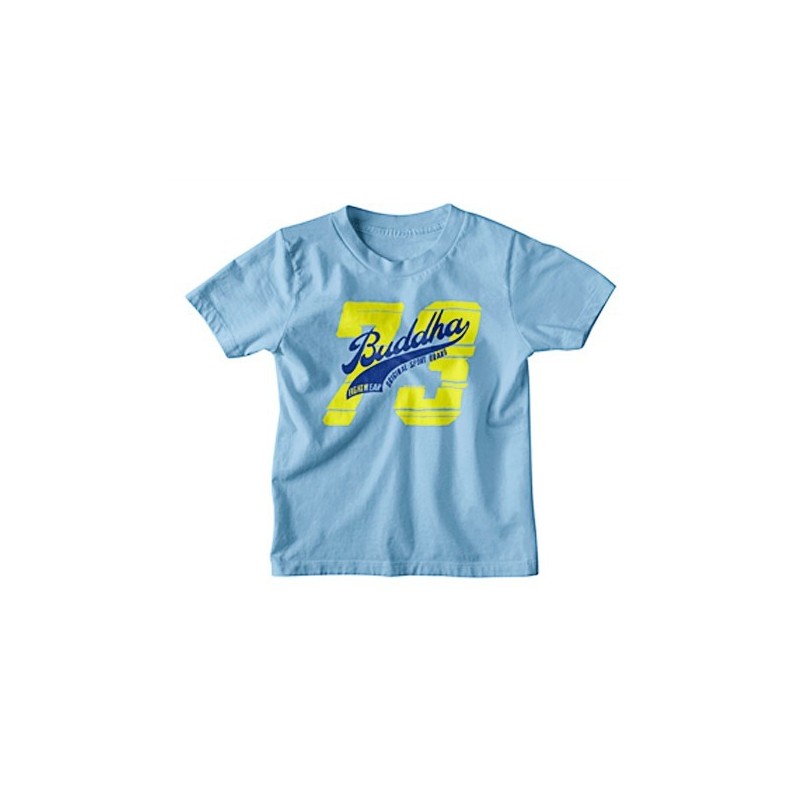 Camiseta infantil azul celeste do Buddha Camiseta infantil azul celeste do Buddha