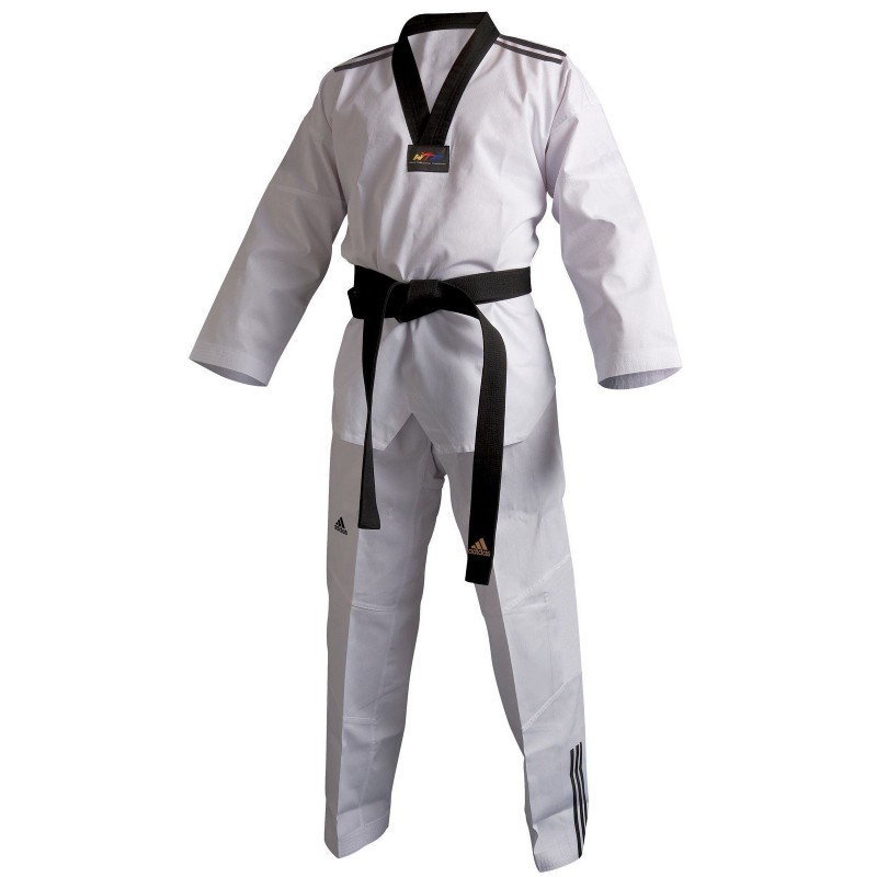 Dobok de taekwondo Adidas Adi-Club II ( listras pretas) Dobok de taekwondo Adidas Adi-Club II ( listras pretas)